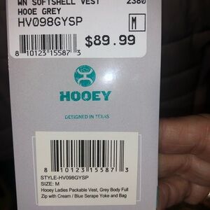 Hooey Grey Vest with Blue and Cream Accents